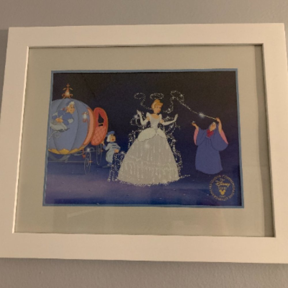 FRAMED CINDERELLA LITHOGRAPH PRINT